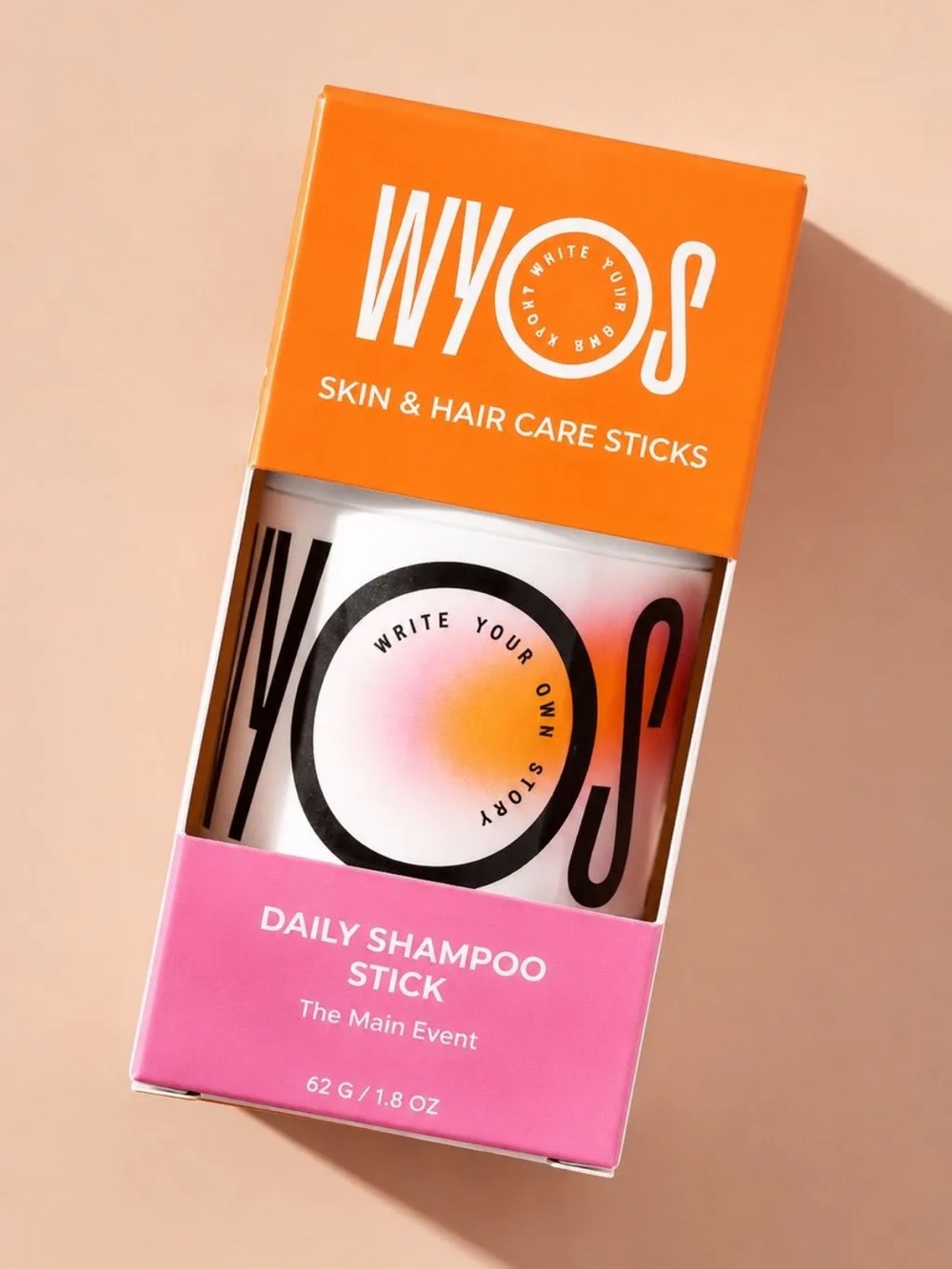 NEW 4x Pack WYOS The Mane Event Daily Shampoo Stick – 1.8 oz UNISEX Travel Vegan